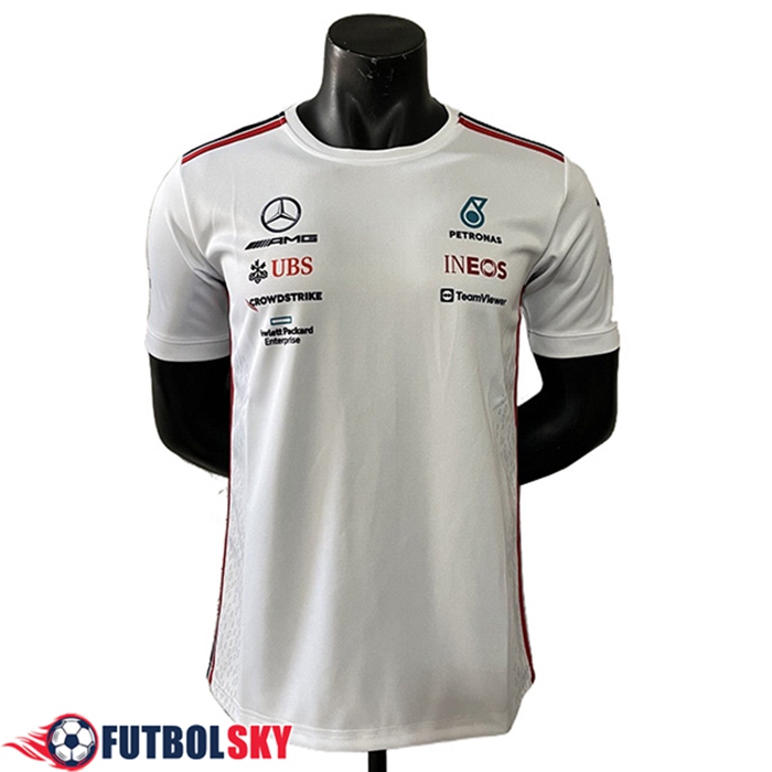 Camiseta de manga corta F1 Mercedes Benz Team Blanco 2023