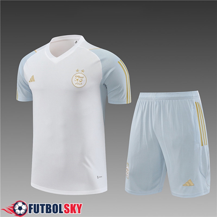 Camiseta Entrenamiento + Cortos Argelia Ninos Blanco 2023/2024