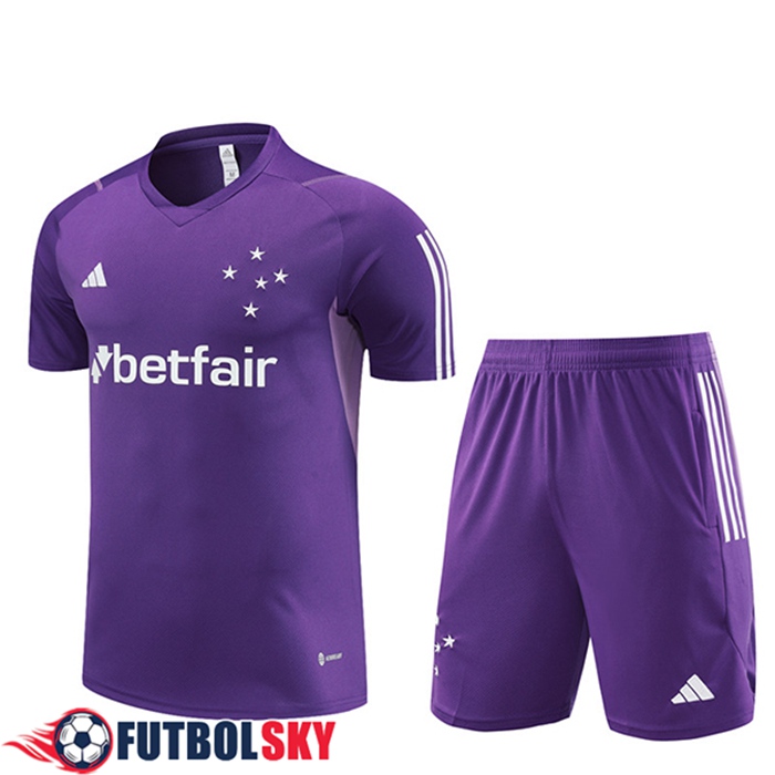 Camiseta Entrenamiento + Cortos Cruzeiro Violeta 2023/2024
