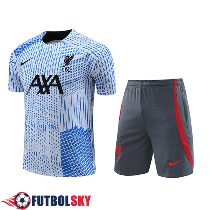 Camiseta Entrenamiento + Cortos FC Liverpool Azul Claro 2023/2024