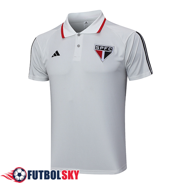 Camiseta Polo Sao Paulo FC Gris Claro 2023/2024