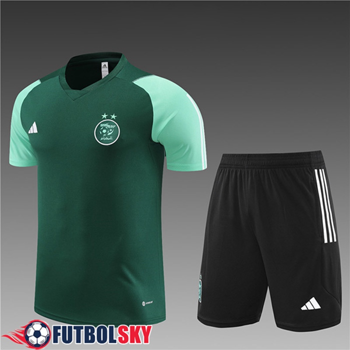 Camiseta Entrenamiento + Cortos Argelia Ninos Verde 2023/2024