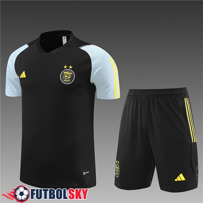 Camiseta Entrenamiento + Cortos Argelia Ninos Negro 2023/2024