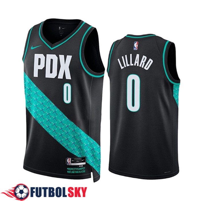 Camisetas Portland Trail Blazers (LILLAED #0) 2023/24 Negro