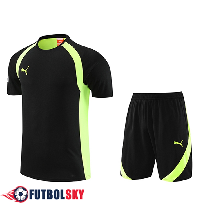 Camiseta Entrenamiento + Cortos Puma Negro 2023/2024