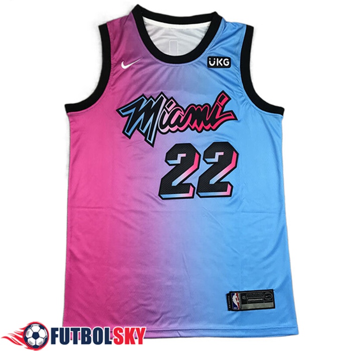 Camisetas Miami Heat (BUTLER #22) 2023/24 Azul/Rosa