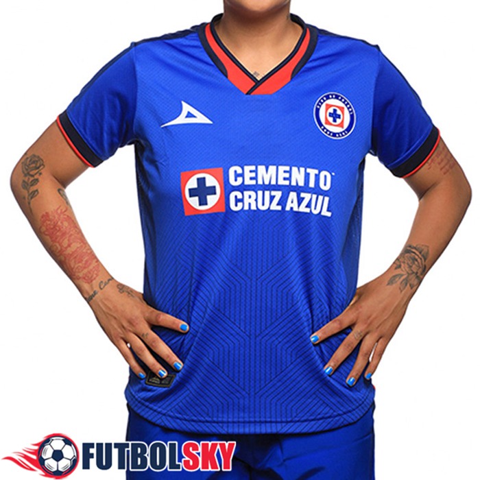 Camisetas De Futbol Cruz Azul Mujer Primera 2023/2024