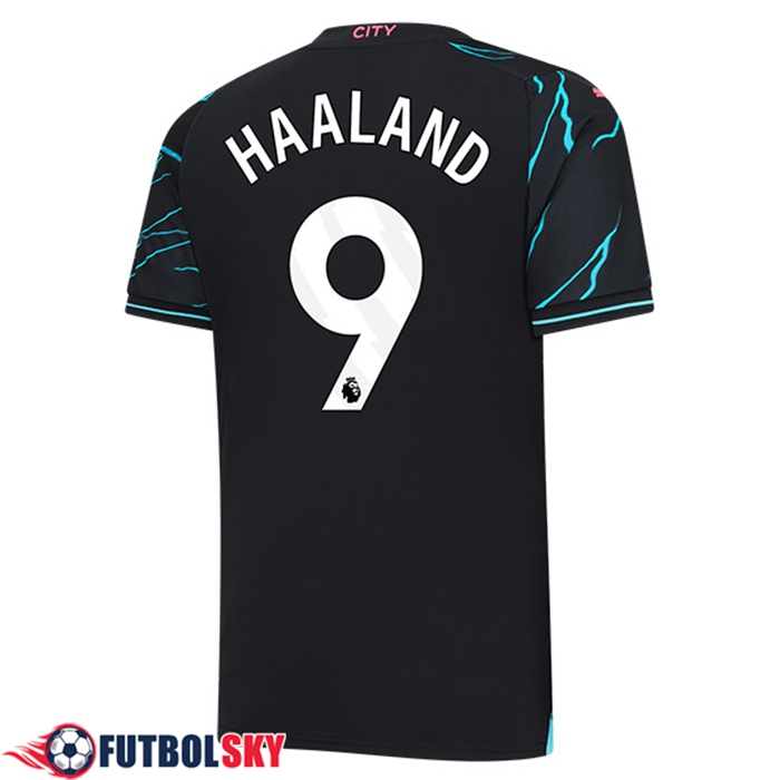 Flocage Officiel Haaland N°9 – Manchester City Domicile 2023-2024 – Adulte – UEFA