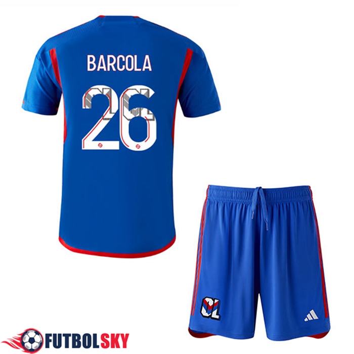 Camisetas De Futbol Lyon (BARCOLA #26) Ninos 2023/2024 Segunda