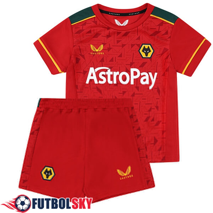 Camisetas De Futbol Wolves Ninos Segunda 2023/2024