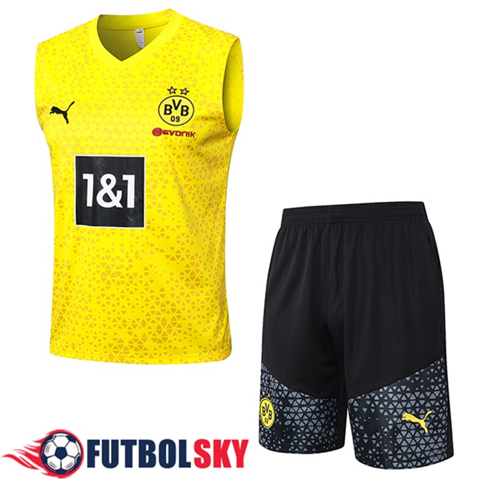 Camiseta Entrenamiento sin mangas + Cortos Dortmund Amarillo 2023/2024