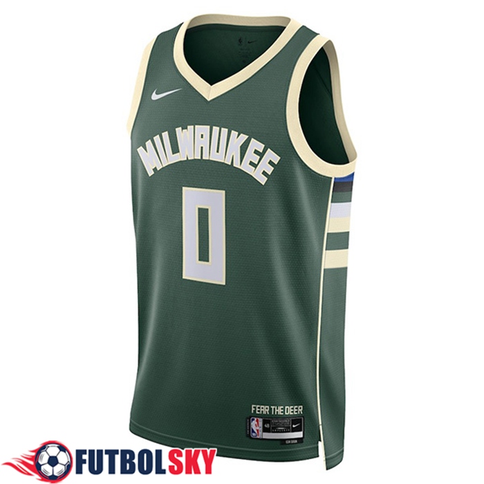 Camisetas De Futbol Milwaukee Bucks (LILLARD #0) 2023/24 Verde