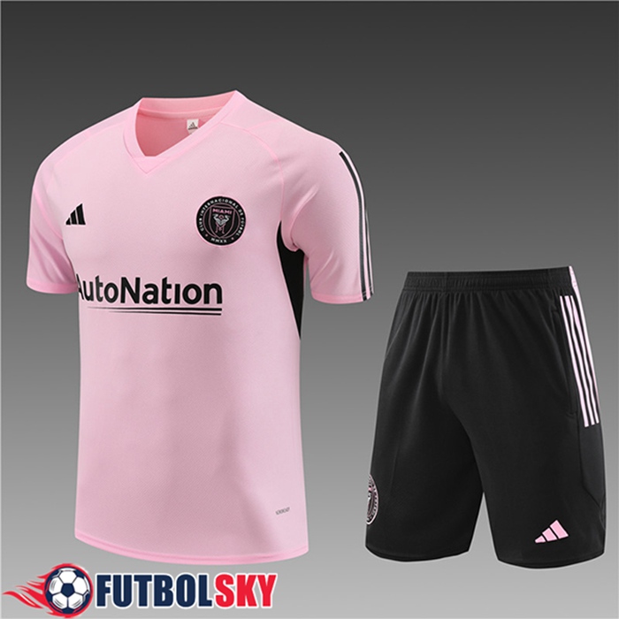 Camiseta Entrenamiento + Cortos Inter Miami CF Ninos Rosa 2023/2024