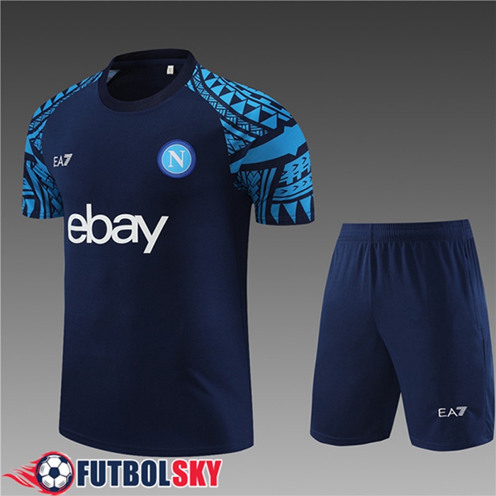 Camiseta Entrenamiento + Cortos Naples Ninos Azul marino 2023/2024