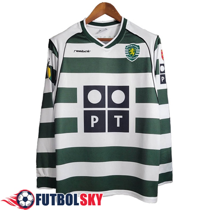 Camisetas De Futbol Sporting Retro Primera Manga Largas 2001/2003