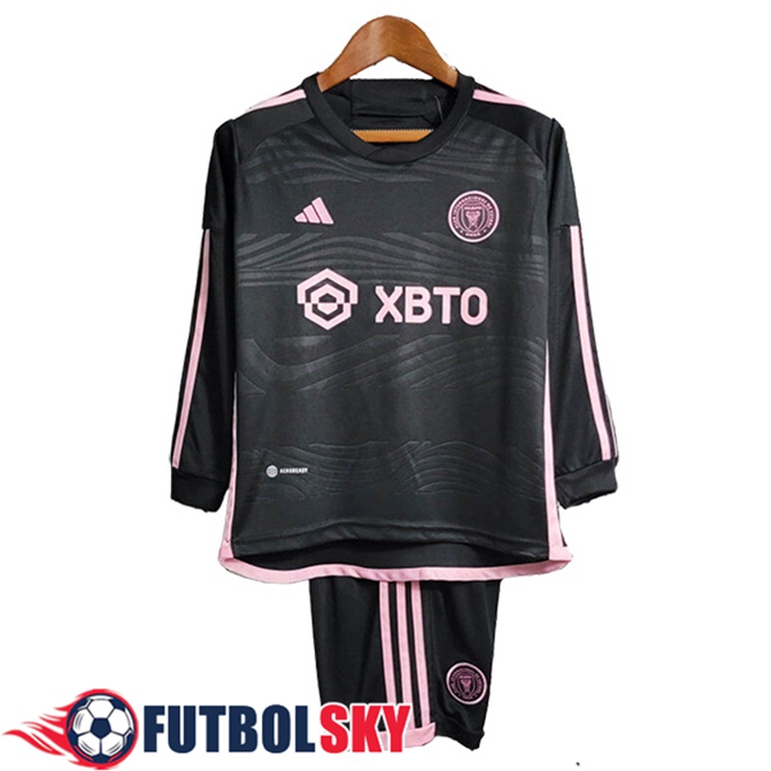 Camisetas De Futbol Inter Miami CF Ninos Segunda Manga Larga 2023/2024