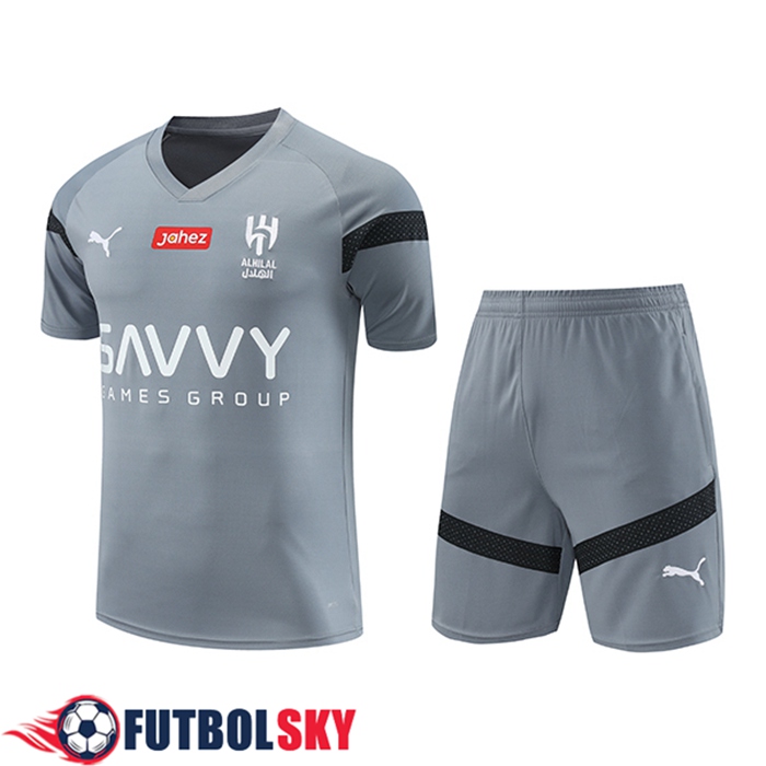 Camiseta Entrenamiento + Cortos Al-Hilal Gris 2023/2024