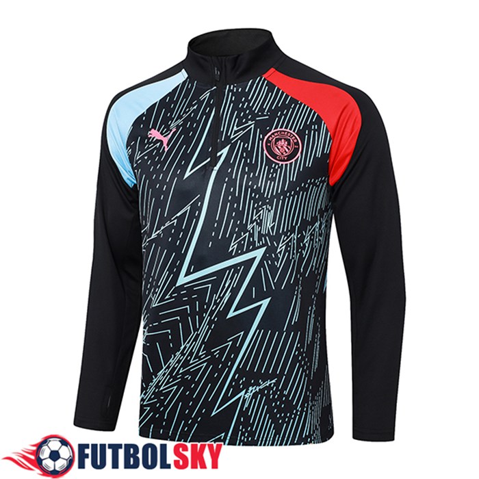 Sudadera De Entrenamiento Manchester City Azul/Negro/Rojo 2023/2024