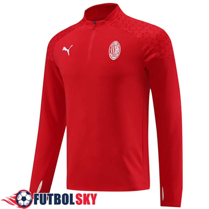 Sudadera De Entrenamiento AC Milan Rojo 2023/2024 -03