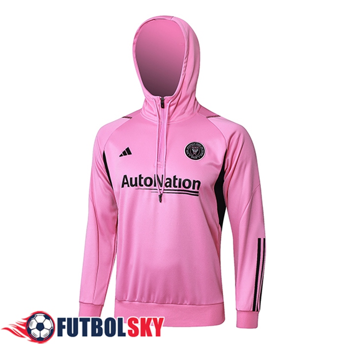Sudadera De Entrenamiento Capucha Inter Miami CF Rosa/Negro 2023/2024