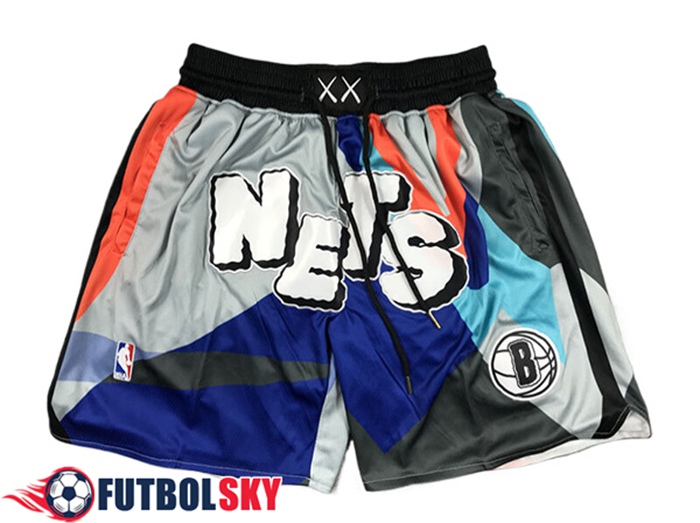 Cortos NBA Brooklyn Nets 2024/25 Gris/Azul/Naranja