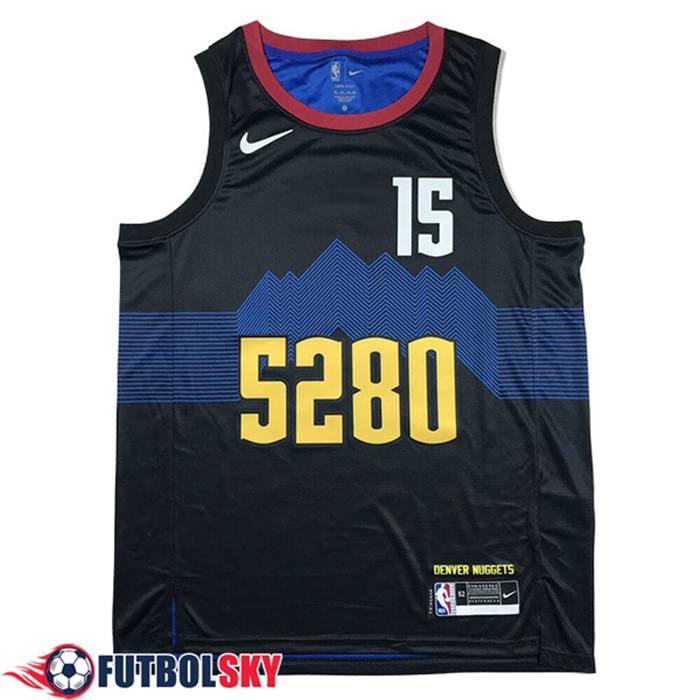 Camisetas Denver Nuggets (JOKIĆ #15) 2024/25 Negro/Azul
