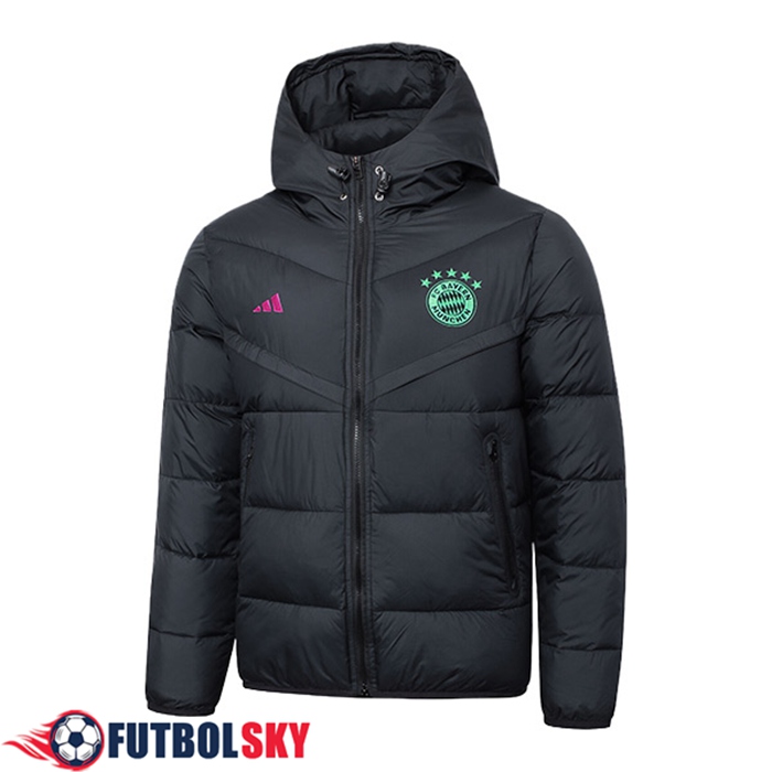 Nueva Plumas Con Capucha Bayern Munich Negro 2024/2025