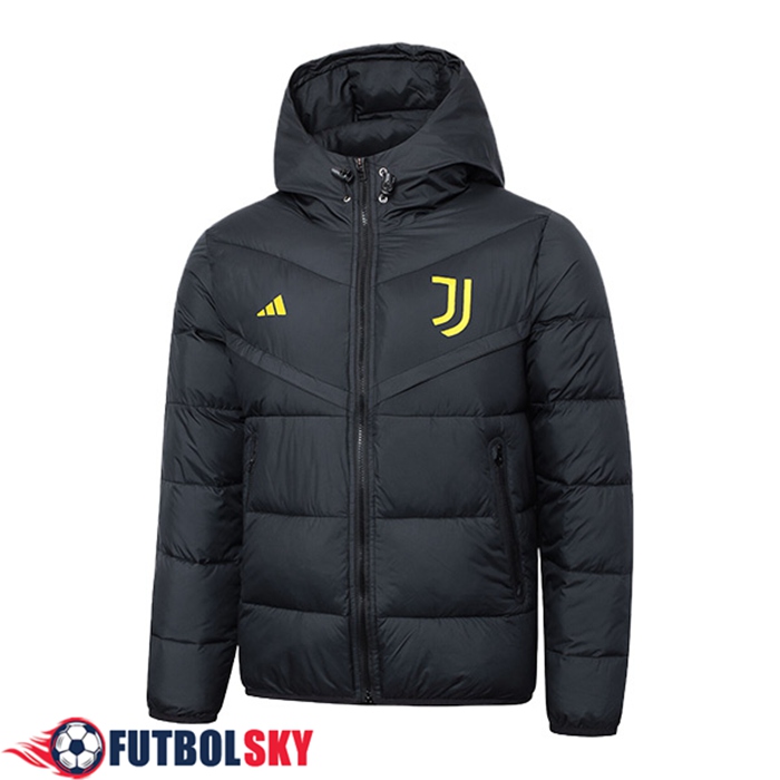 Nueva Plumas Con Capucha Juventus Negro 2024/2025