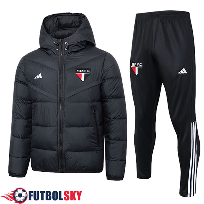 Chandal Plumas Con Capucha Sao Paulo FC Negro 2024/2025