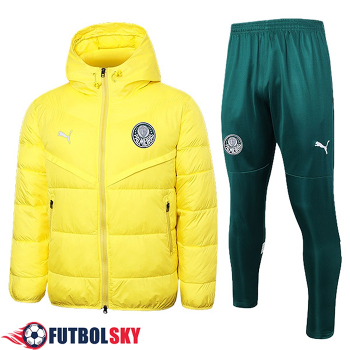 Chandal Plumas Con Capucha Palmeiras Amarillo 2024/2025