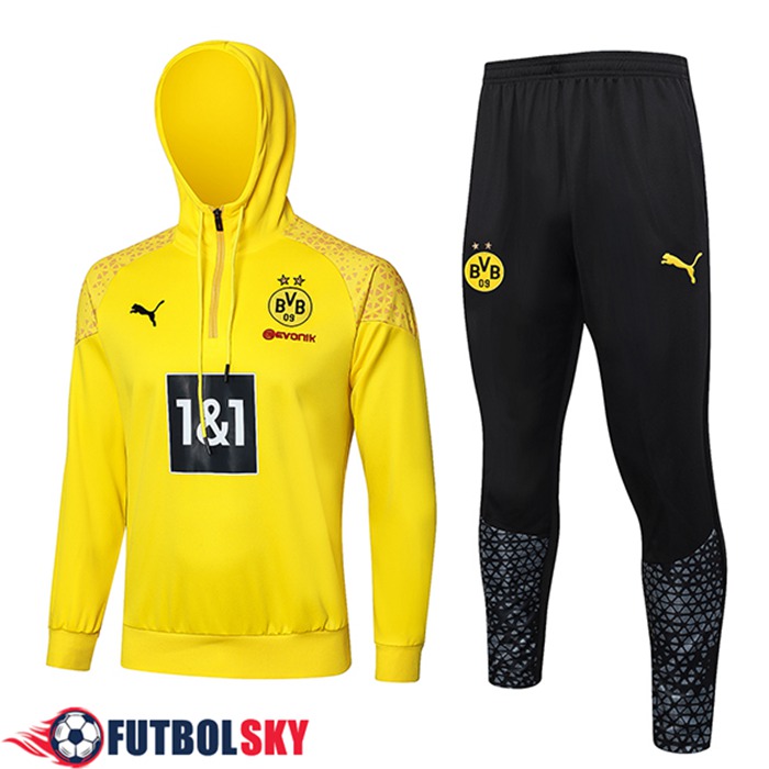 Chaqueta Con Capucha Chandal Dortmund Amarillo/Negro 2024/2025