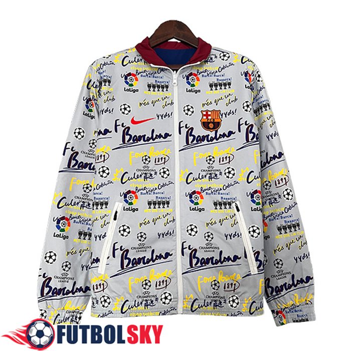 Rompevientos FC Barcelona Gris/Negro 2024/2025