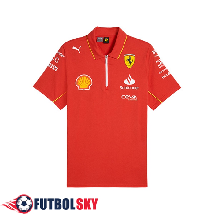 Polo F1 Scuderia Ferrari Team Rojo/Negro/Amarillo 2024