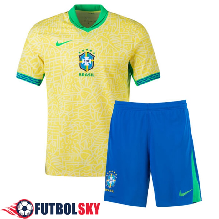 Nueva Camisetas De Futbol Brasil Ninos Primera 2024/2025