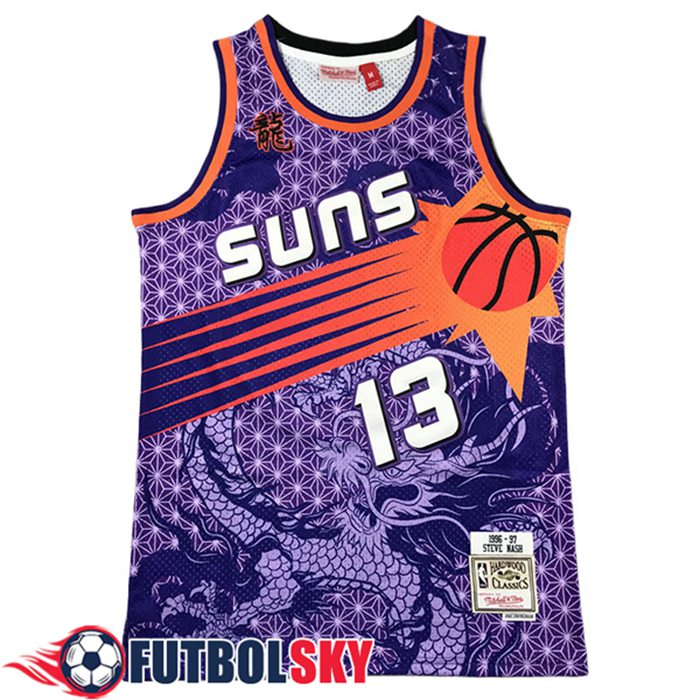 Camisetas De Futbol Phoenix Suns (NASH #13) 2024/25 Violeta/Naranja