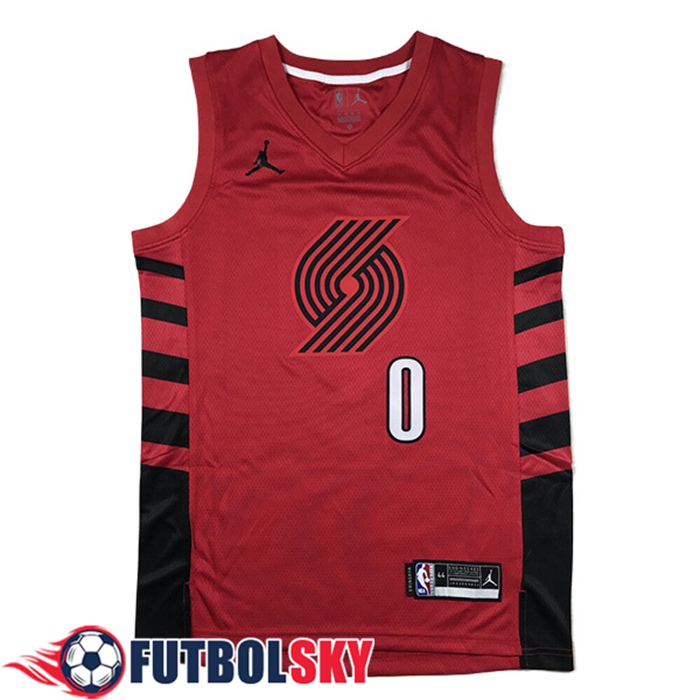 Camisetas De Futbol Portland Trail Blazers (LILLARD #0) 2024/25 Rojo/Negro