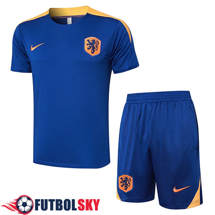Camiseta Entrenamiento + Cortos Países Bajos Azul/Amarillo 2024/2025