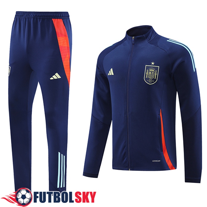 Chandal Equipos De Futbol - Chaqueta España Azul Oscuro 2024/2025