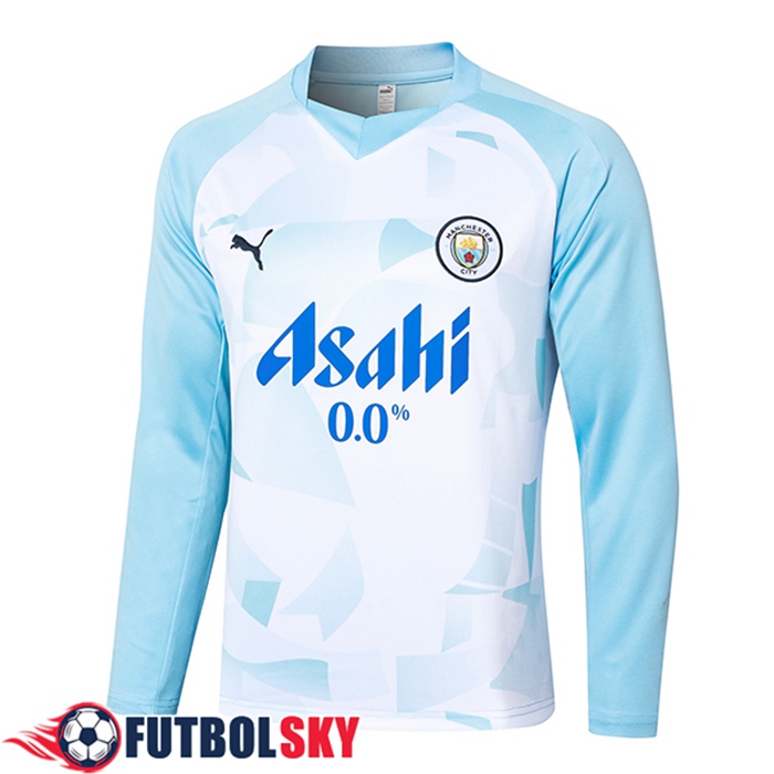 Sudadera De Entrenamiento Manchester City Blanco/Azul 2024/2025