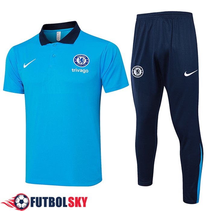 Camiseta Polo FC Chelsea Azul 2024/2025
