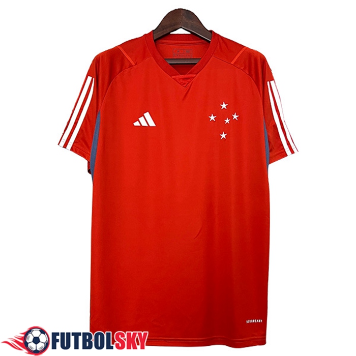Camiseta Entrenamiento Cruzeiro Rojo/Blanco 2024/2025