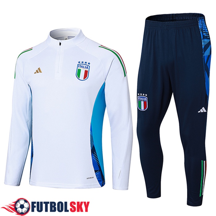 Chandal Equipos De Futbol Italia Blanco/Azul 2024/2025