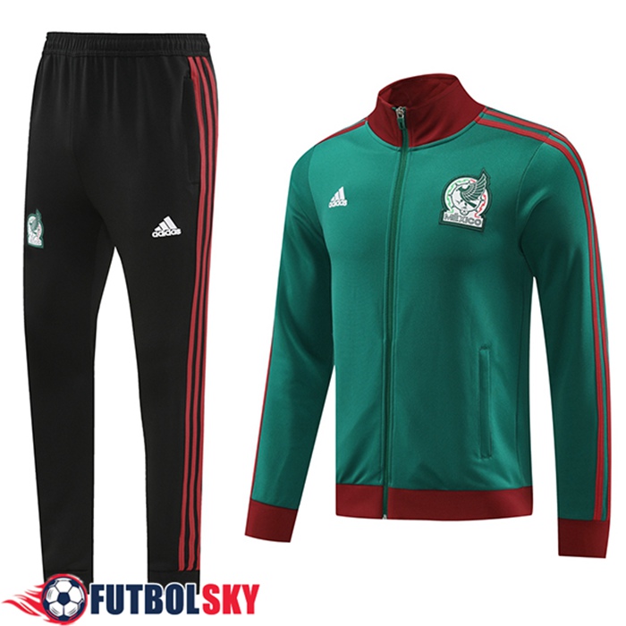Chandal Equipos De Futbol - Chaqueta México Verde/Rojo 2024/2025