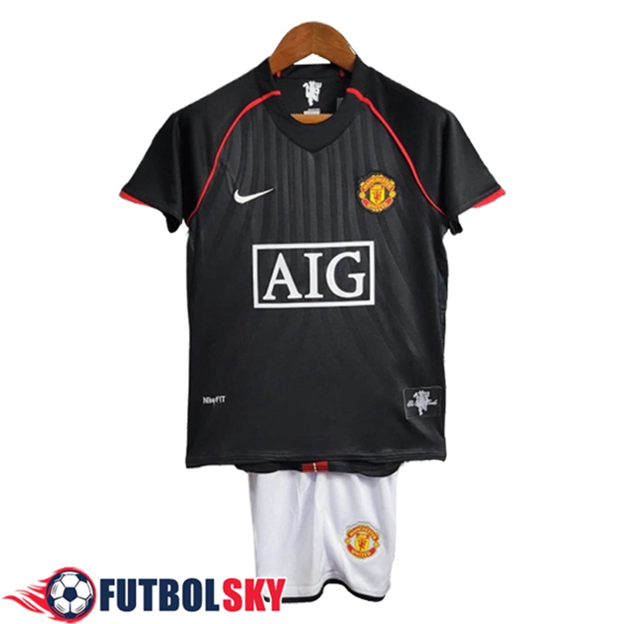 Camisetas De Futbol Manchester United Retro Ninos Segunda 2007/2008