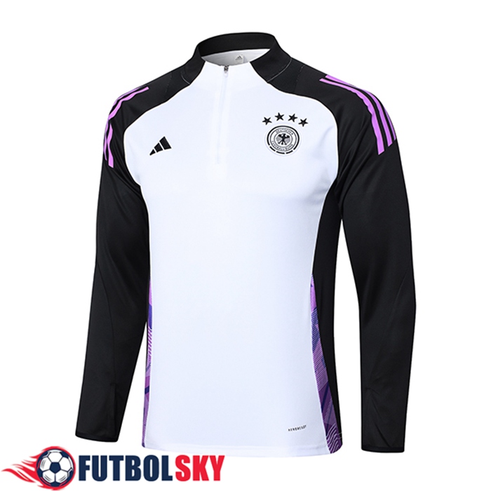 Sudadera De Entrenamiento Alemania Blanco/Violeta/Negro 2024/2025