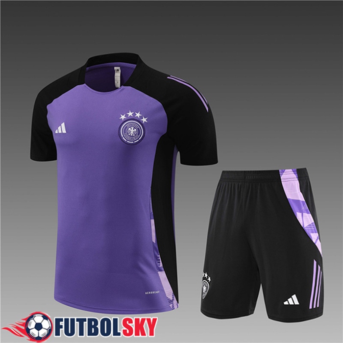 Camiseta Entrenamiento Alemania Ninos Violeta/Negro 2024/2025