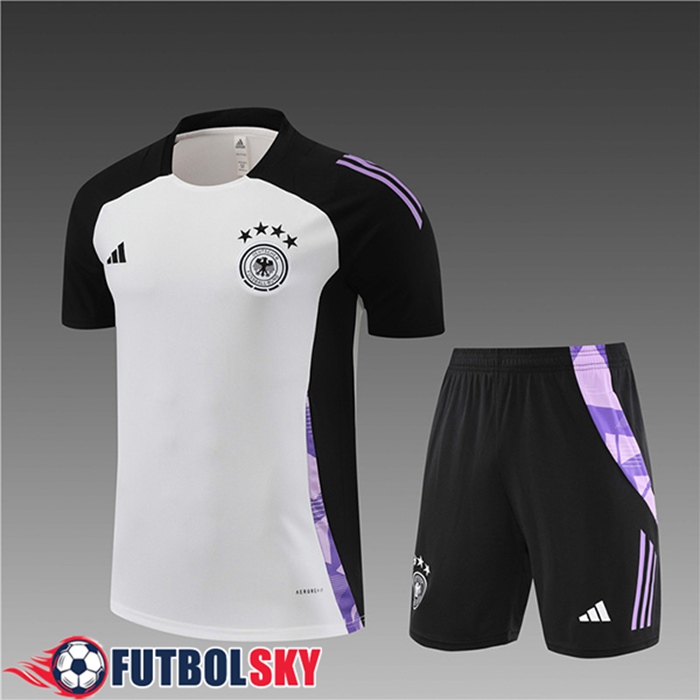 Camiseta Entrenamiento Alemania Ninos Blanco/Violeta/Negro 2024/2025