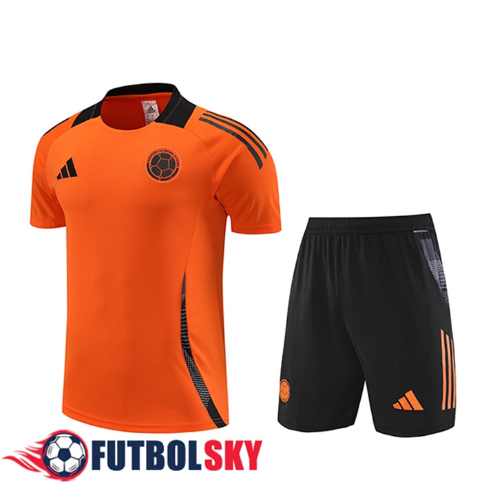 Camiseta Entrenamiento Colombia Naranja/Negro 2024/2025