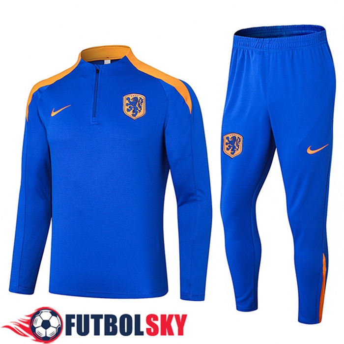 Chandal Equipos De Futbol Países Bajos Azul/Naranja 2024/2025