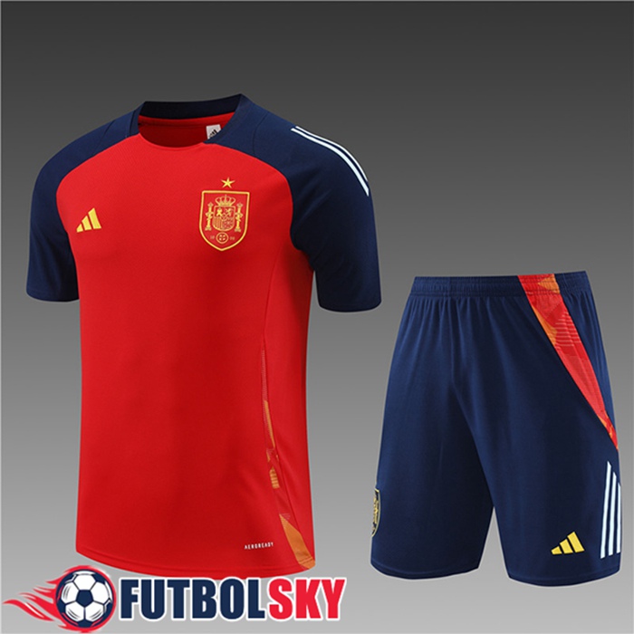 Camiseta Entrenamiento España Ninos Rojo/Azul 2024/2025